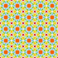 Background with seamless pattern in colorful islamic style vector