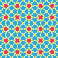Background with seamless pattern in colorful islamic style vector
