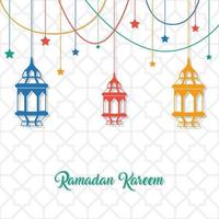 fondo de tarjeta de felicitación de ramadán kareem vector