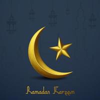 fondo de tarjeta de felicitación de ramadán kareem vector