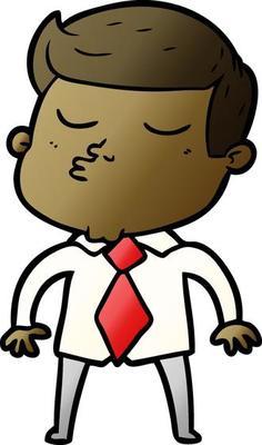 cartoon model guy pouting