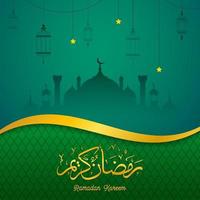 Ramadan Kareem greeting card background vector