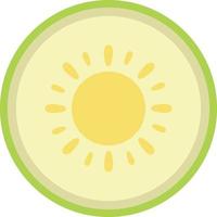 icono de melón, ilustración plana vector