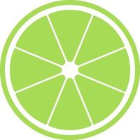 Lime icon, flat illustration vector
