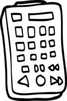 black and white cartoon remote control vector