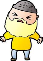 cartoon man with beard vector