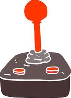 flat color illustration cartoon joystick vector