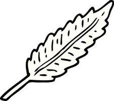 comic book style cartoon of a white feather vector