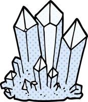 comic book style cartoon natural crystals vector