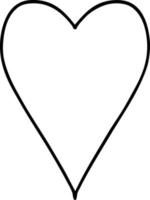 tattoo in black line style of a heart vector