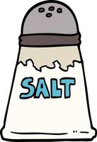 hand drawn doodle style cartoon salt shaker vector