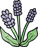 lavanda de dibujos animados de ilustración con textura grunge vector