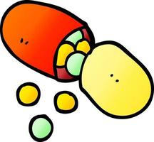 vector gradient illustration cartoon capsule pill