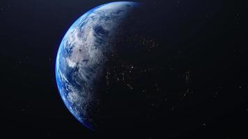 Earth from Space. Beautiful animation of a realistic rotating realistic Earth Globe. video