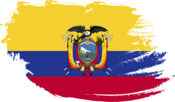 Ecuador flagga med grunge textur png