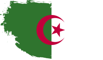 Algerien-Flagge mit Grunge-Textur png