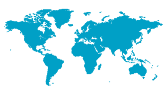 wereldkaartsjabloon met continenten, Noord- en Zuid-Amerika, Europa en Azië, Afrika en Australië png