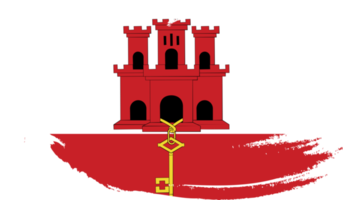 Gibraltar-Flagge mit Grunge-Textur png