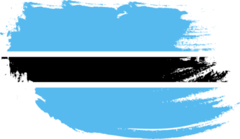 Botswana flag with grunge texture png