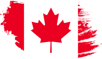 Canada flag with grunge texture png