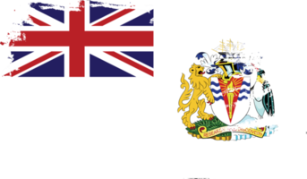 british antarctic territory flag with grunge texture png