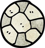 grunge textured illustration cartoon soccer ball vector