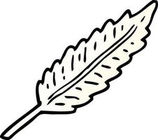 vector gradient illustration cartoon of a white feather