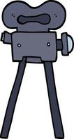 hand drawn doodle style cartoon film camera vector