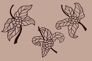 coffee tree vector elements you can change the color as you wish