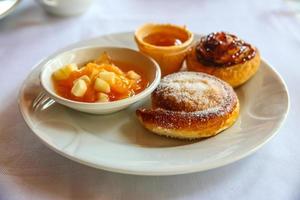 Pastry on the plate photo