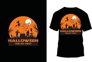 diseño de camiseta vintage retro de halloween vector