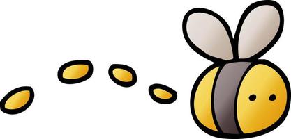 vector gradiente ilustración dibujos animados zumbido abeja