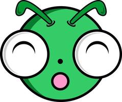 this is a vector of cute alien  or insect with glasses..perfect for children's coloring books or anything