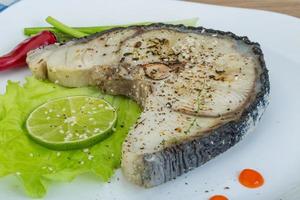 Grilled shark steak photo