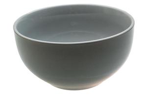 Empty bowl on white background photo