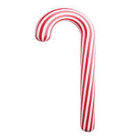 3D rendering candy cane isolated on transparent background 2 png