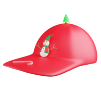 3D rendering Christmas cap isolated on transparent background png