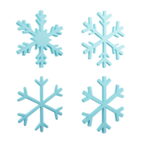 3d tolkning snöflinga isolerat på transparent bakgrund png