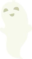 flat color illustration of halloween ghost vector