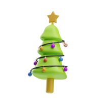 Natale albero illustrazione 3d png