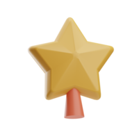 ilustração de estrela de natal 3d png