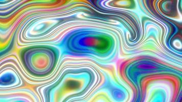 Abstract glowing iridescent background of neon lines video