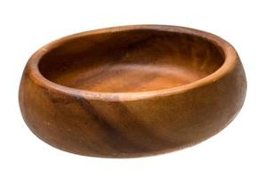 Wood bowl on white background photo