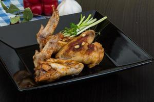 Roasted chicken wings photo