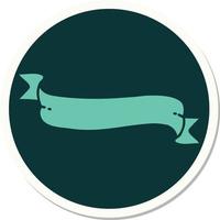 sticker of tattoo in traditional style of a banner vector