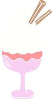 flat color style cartoon ice cream vector