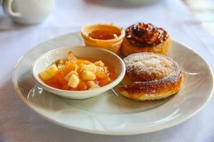 Pastry on the plate photo