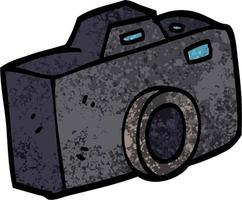 grunge textured illustration cartoon camera vector