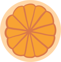 doodle croquis à main levée dessin de fruits orange. png