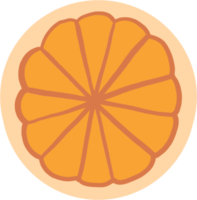 Doodle dibujo a mano alzada de fruta naranja. png